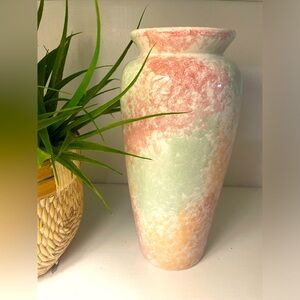 Vintage Pastel Ceramic Art Deco Vase